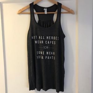 Soft yoga tank (flattering cut!)